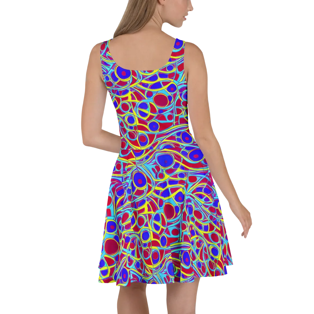 Acid Pulse on Skater Dress — Back