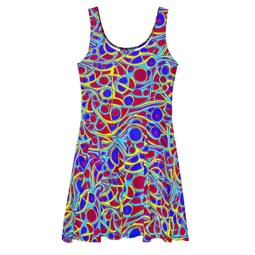 Acid Pulse on Skater Dress — Front