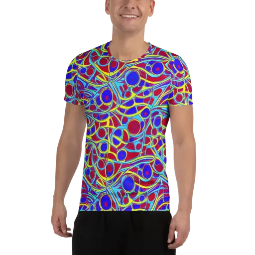 Acid Pulse on a Men's Athletic T-Shirt