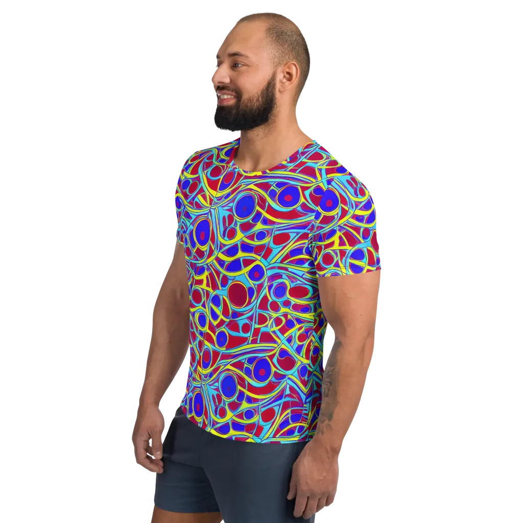 Acid Pulse on Men's Athletic T-Shirt — Left