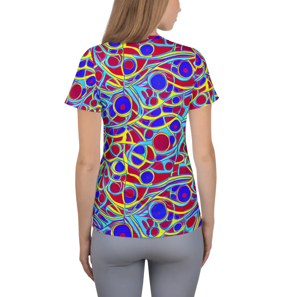 Acid Pulse on Women's Athletic T-Shirt — Back