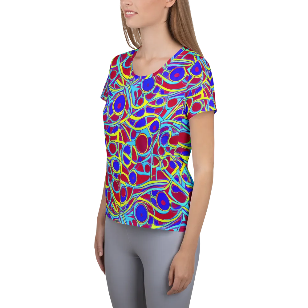 Acid Pulse on Women's Athletic T-Shirt — Left