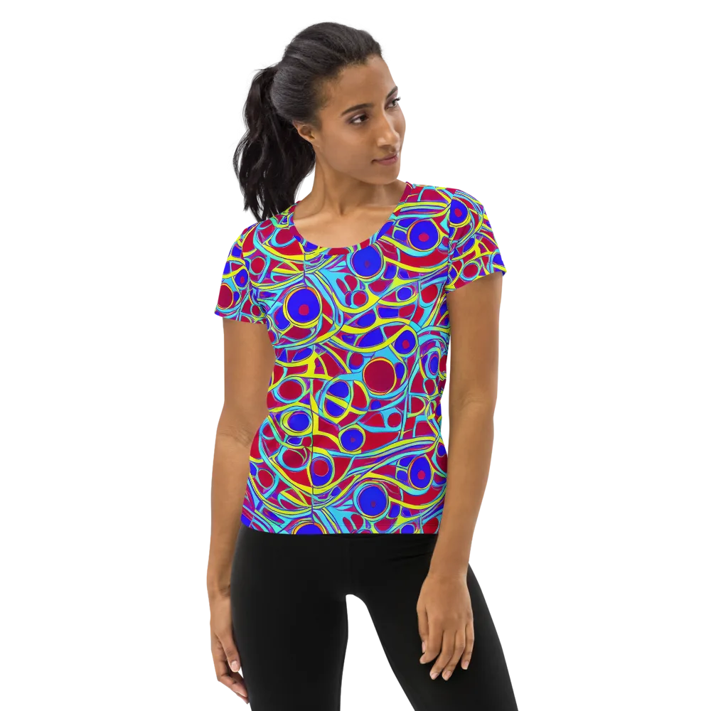 Acid Pulse on Women's Athletic T-Shirt — Front