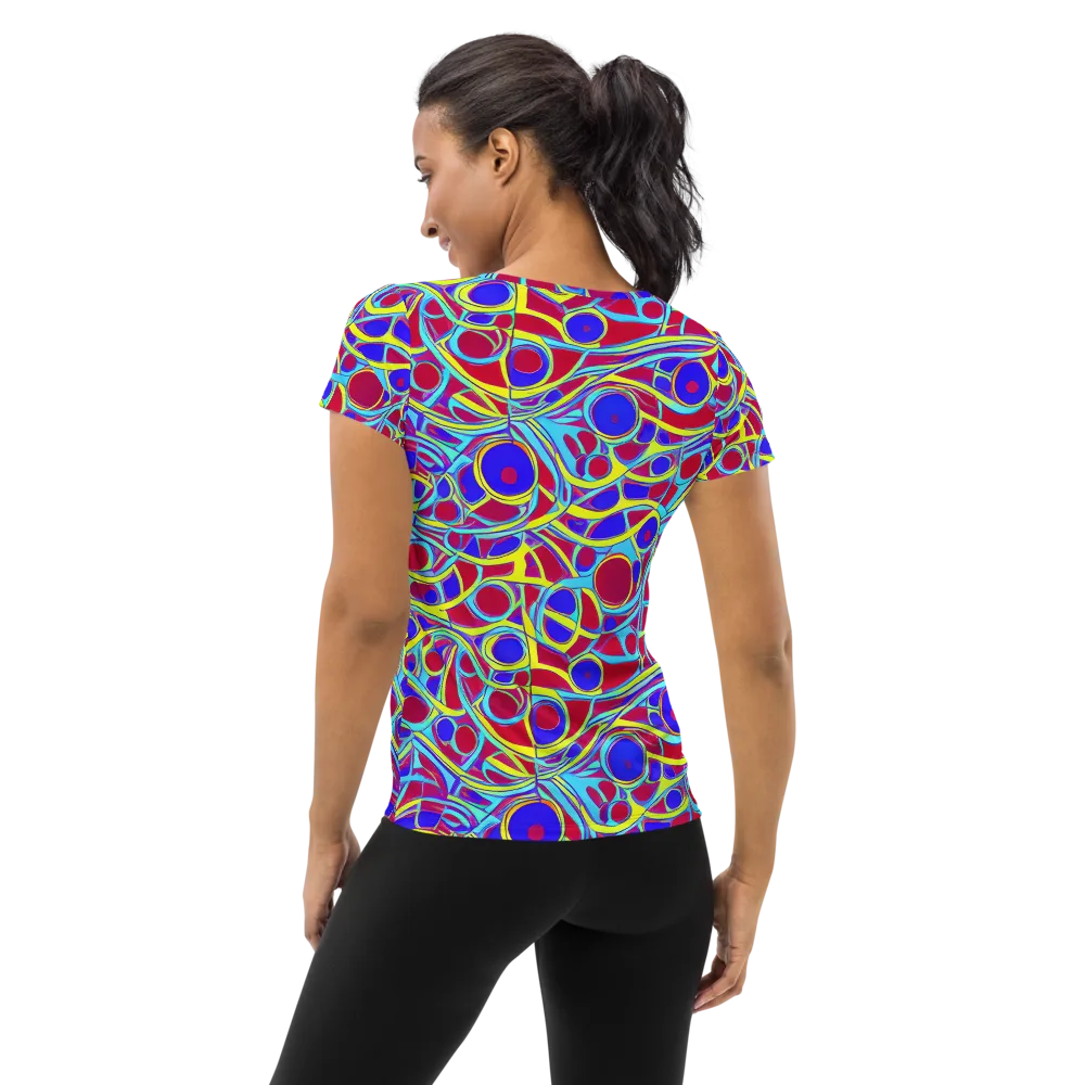 Acid Pulse on Women's Athletic T-Shirt — Back