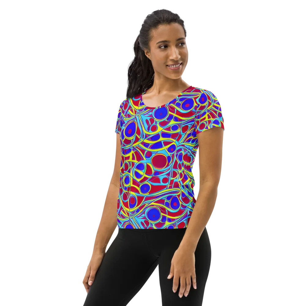 Acid Pulse on Women's Athletic T-Shirt — Left