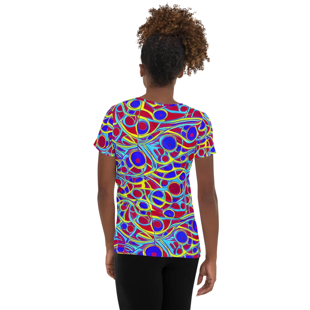 Acid Pulse on Women's Athletic T-Shirt — Back