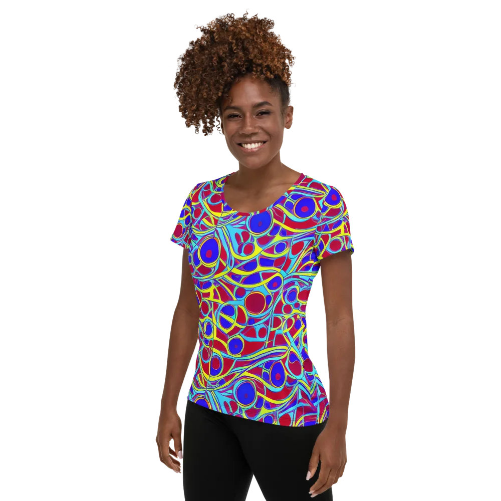 Acid Pulse on Women's Athletic T-Shirt — Left