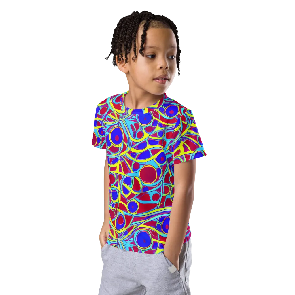 Acid Pulse on Kids Crew Neck T-Shirt — Left Front