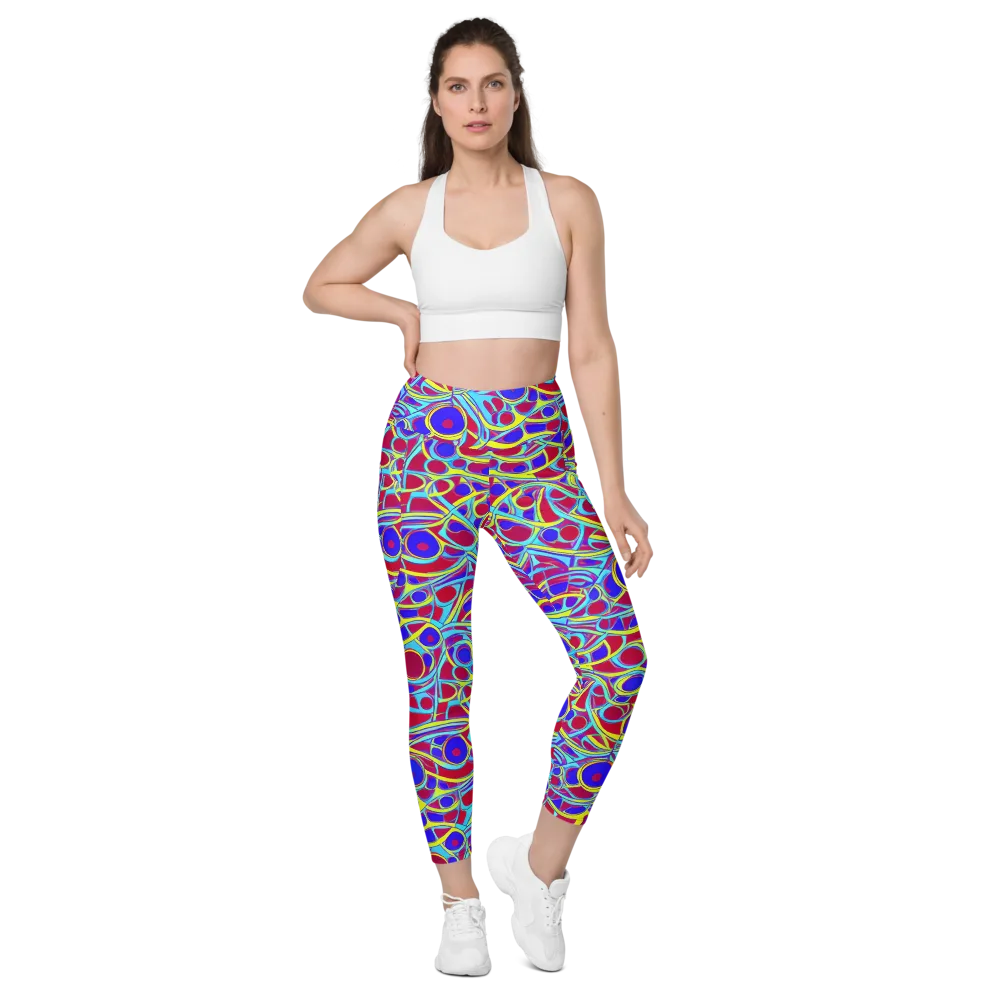 Acid Pulse on Leggings with Pockets — Front