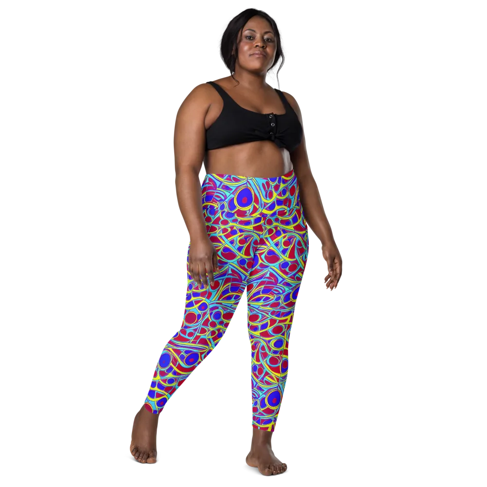 Acid Pulse on Leggings with Pockets — Front