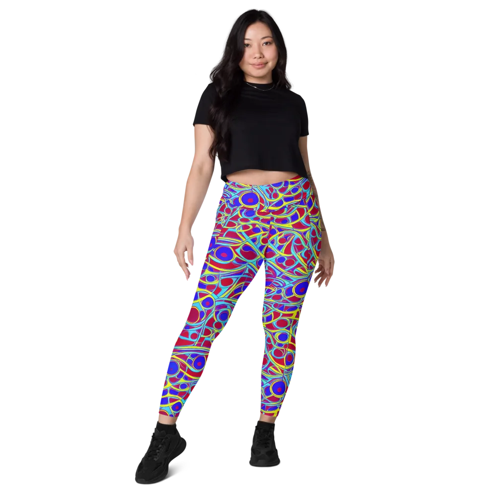 Acid Pulse on Leggings with Pockets — Front