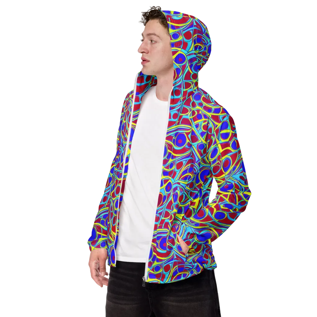 Acid Pulse on Men's Windbreaker — Left Front