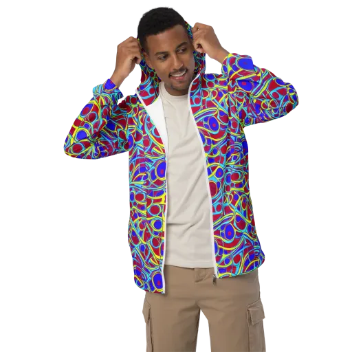 Acid Pulse on a Men's Windbreaker