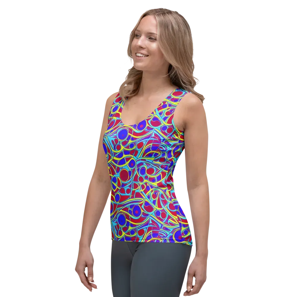Acid Pulse on Women's Tank Top — Left Front
