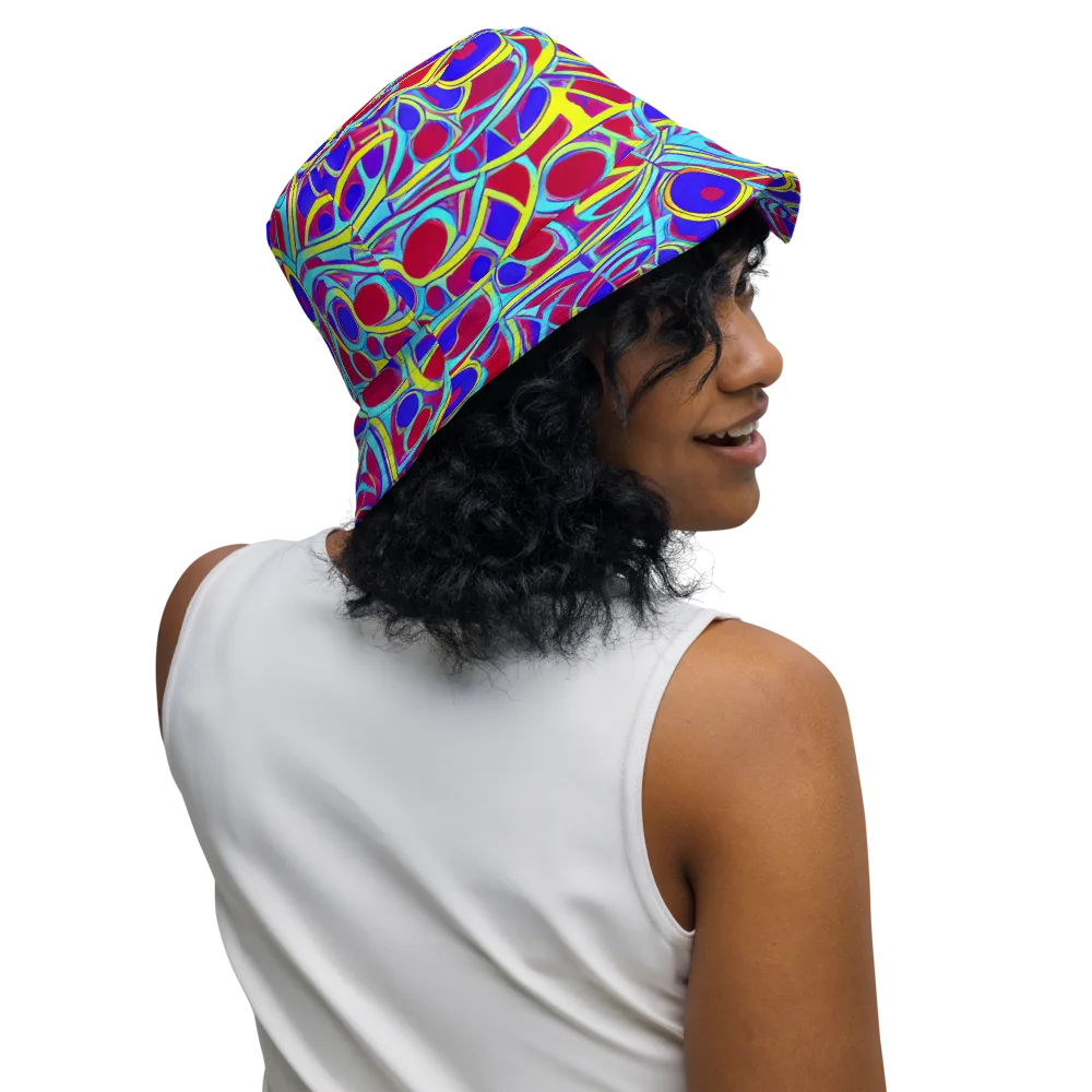 Acid Pulse on Reversible Bucket Hat — Right Outside