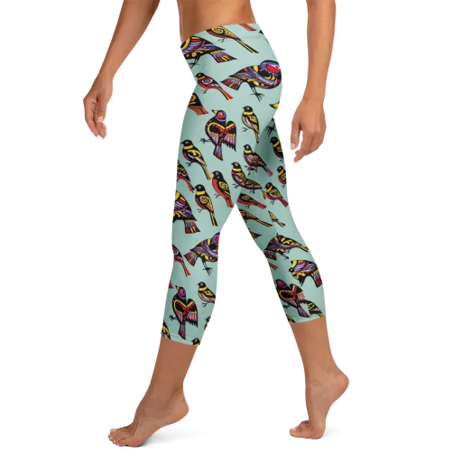 Aviary Carnival on a Capri Leggings