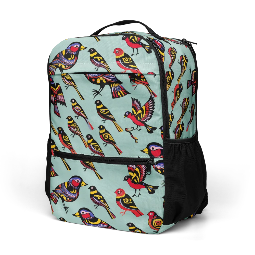 Aviary Carnival on Utility Backpack — Left Front