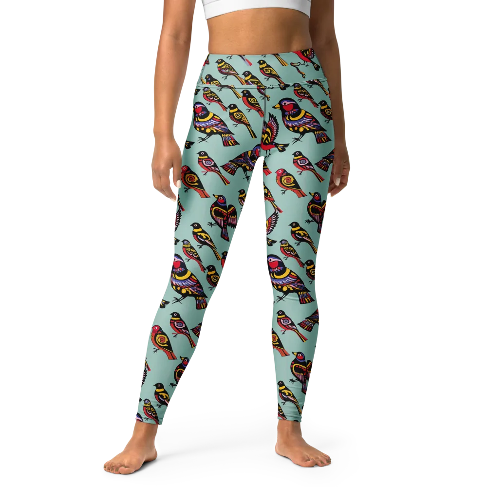 Aviary Carnival on Yoga Leggings — Front