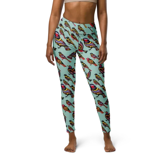 Aviary Carnival on a Yoga Leggings