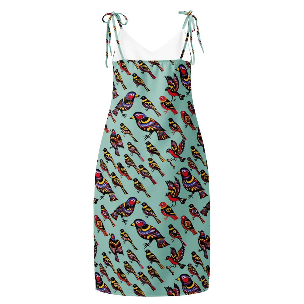 Aviary Carnival on Slip Dress — Back