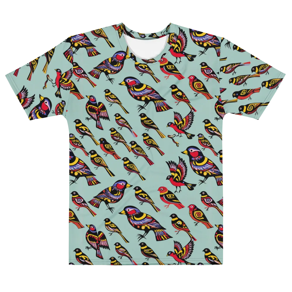 Aviary Carnival on Men's Cotton Crew Neck T-Shirt — Front