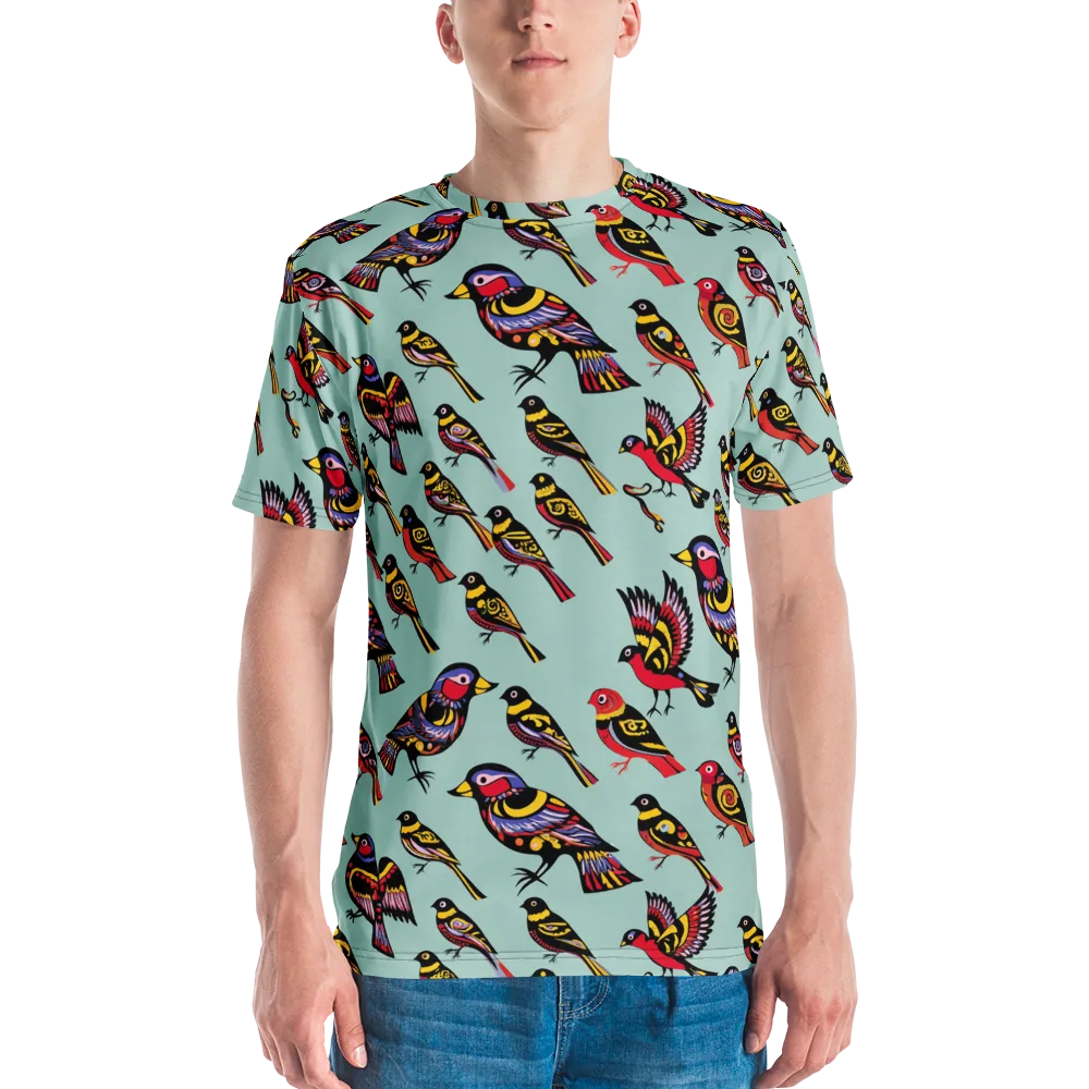 Aviary Carnival on Men's Crew Neck T-Shirt — Front