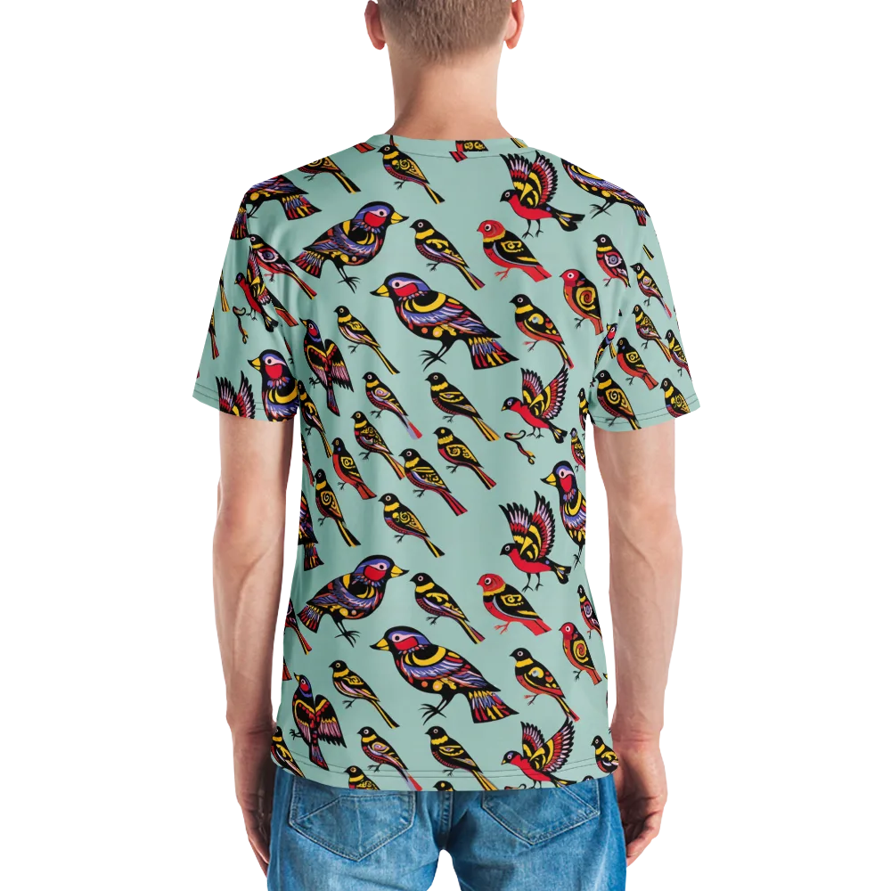 Aviary Carnival on Men's Crew Neck T-Shirt — Back
