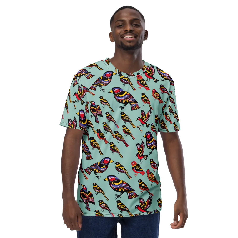 Aviary Carnival on Men's Crew Neck T-Shirt — Front