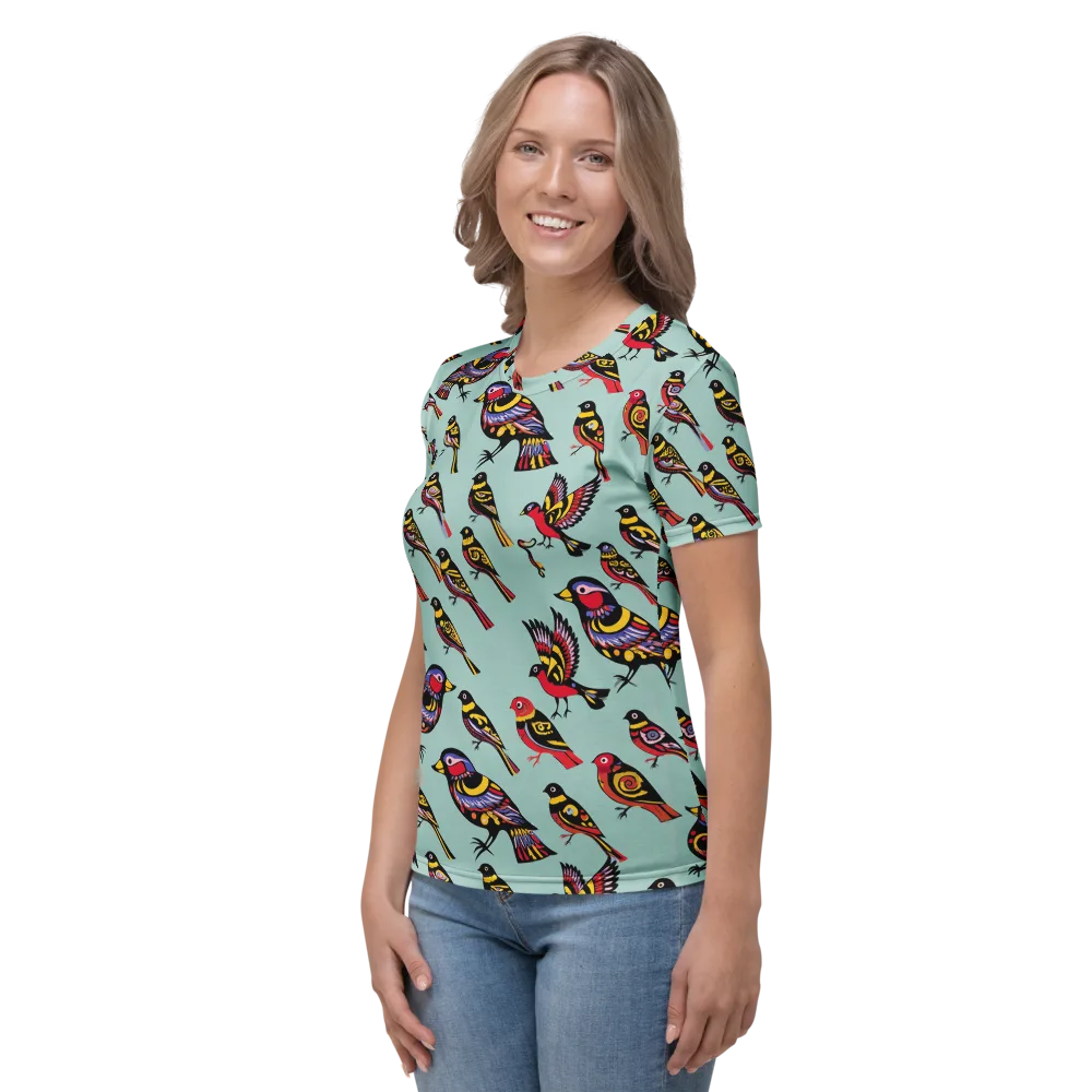 Aviary Carnival on Women's Crew Neck T-Shirt — Left