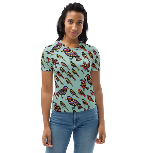 Aviary Carnival on a Women's Crew Neck T-Shirt