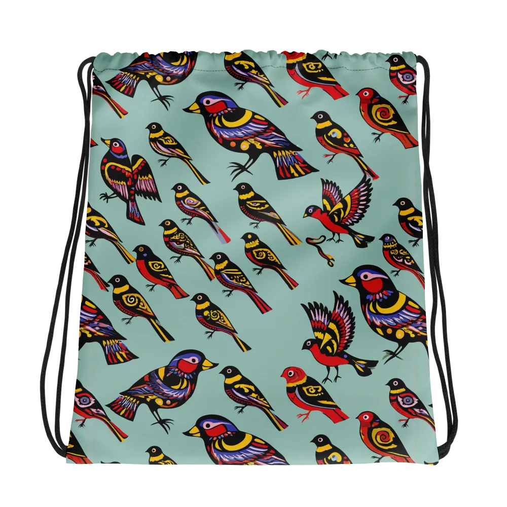 Aviary Carnival on Drawstring Bag — Photo