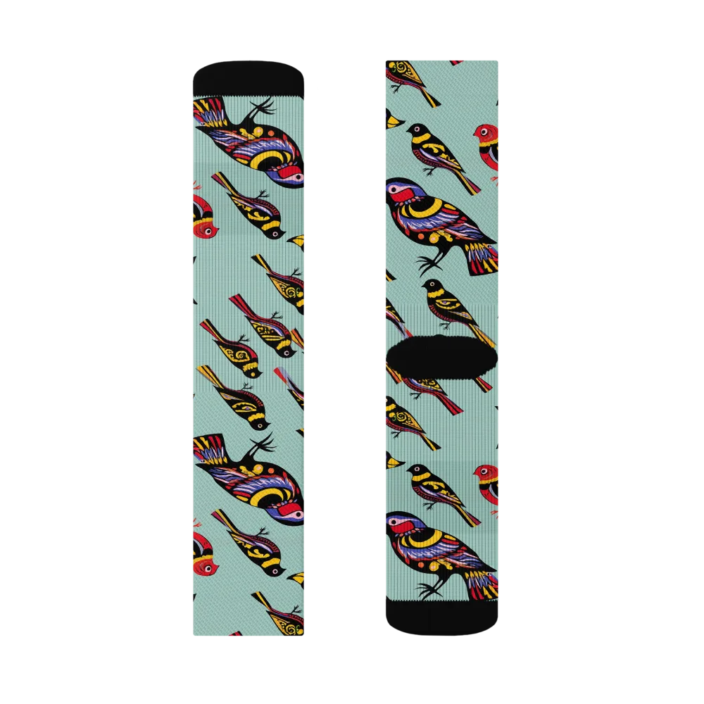 Aviary Carnival on Socks — Right Sock