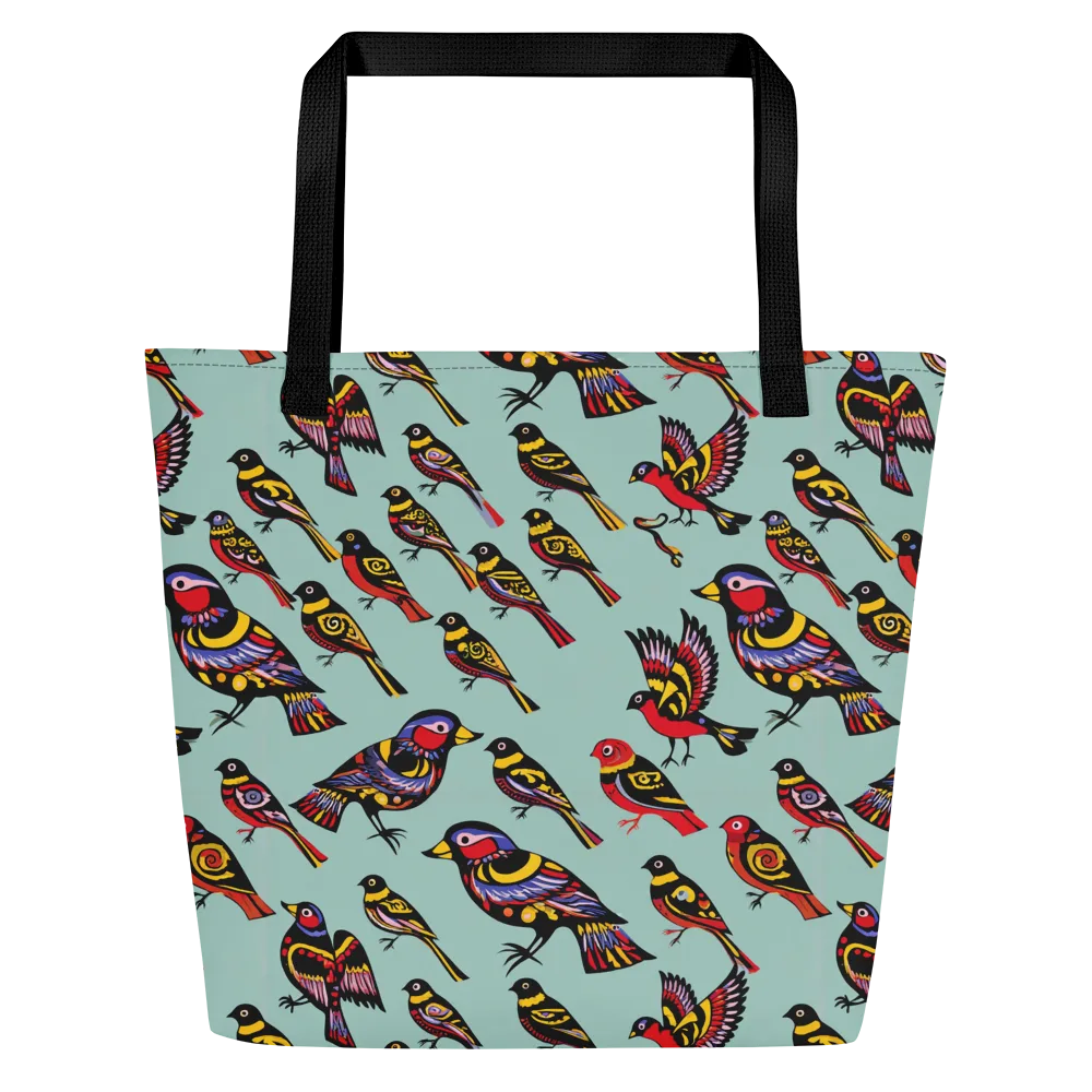 Aviary Carnival on Large Tote Bag W/ Pocket — Front
