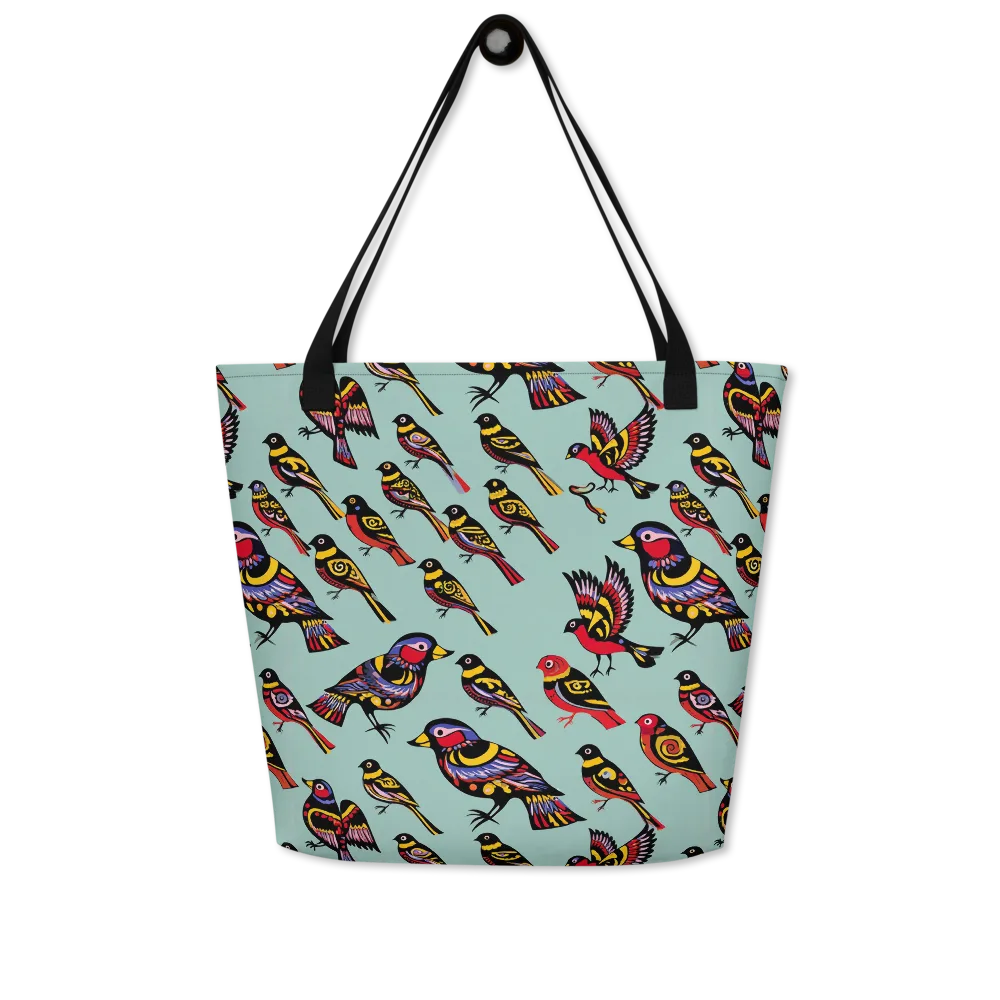 Aviary Carnival on Large Tote Bag W/ Pocket — Front