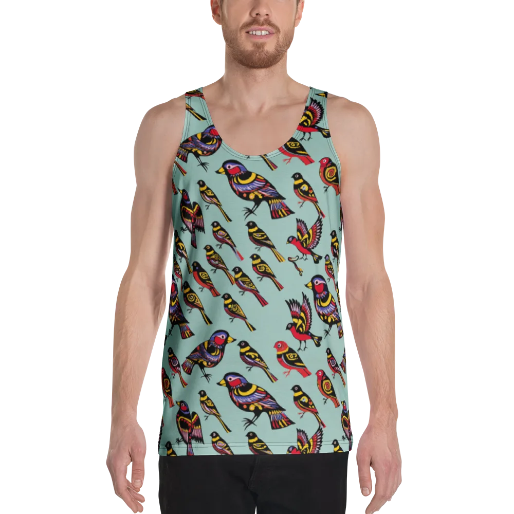 Aviary Carnival on Men's Tank Top — Front