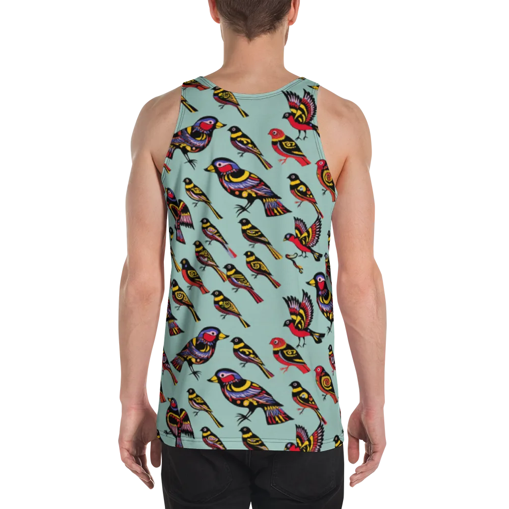 Aviary Carnival on Men's Tank Top — Back