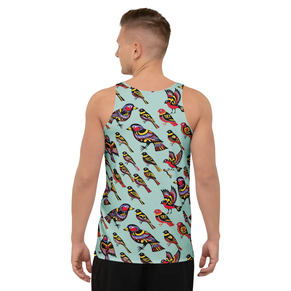 Aviary Carnival on Men's Tank Top — Back