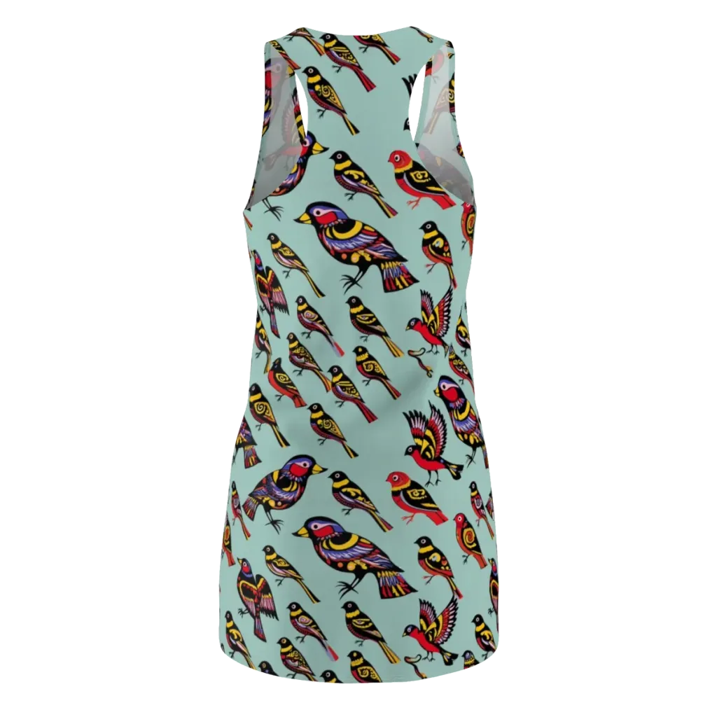 Aviary Carnival on Racerback Dress — Back