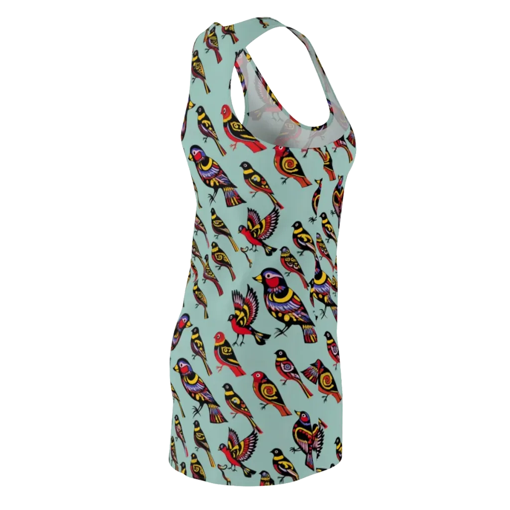 Aviary Carnival on Racerback Dress — Back Side