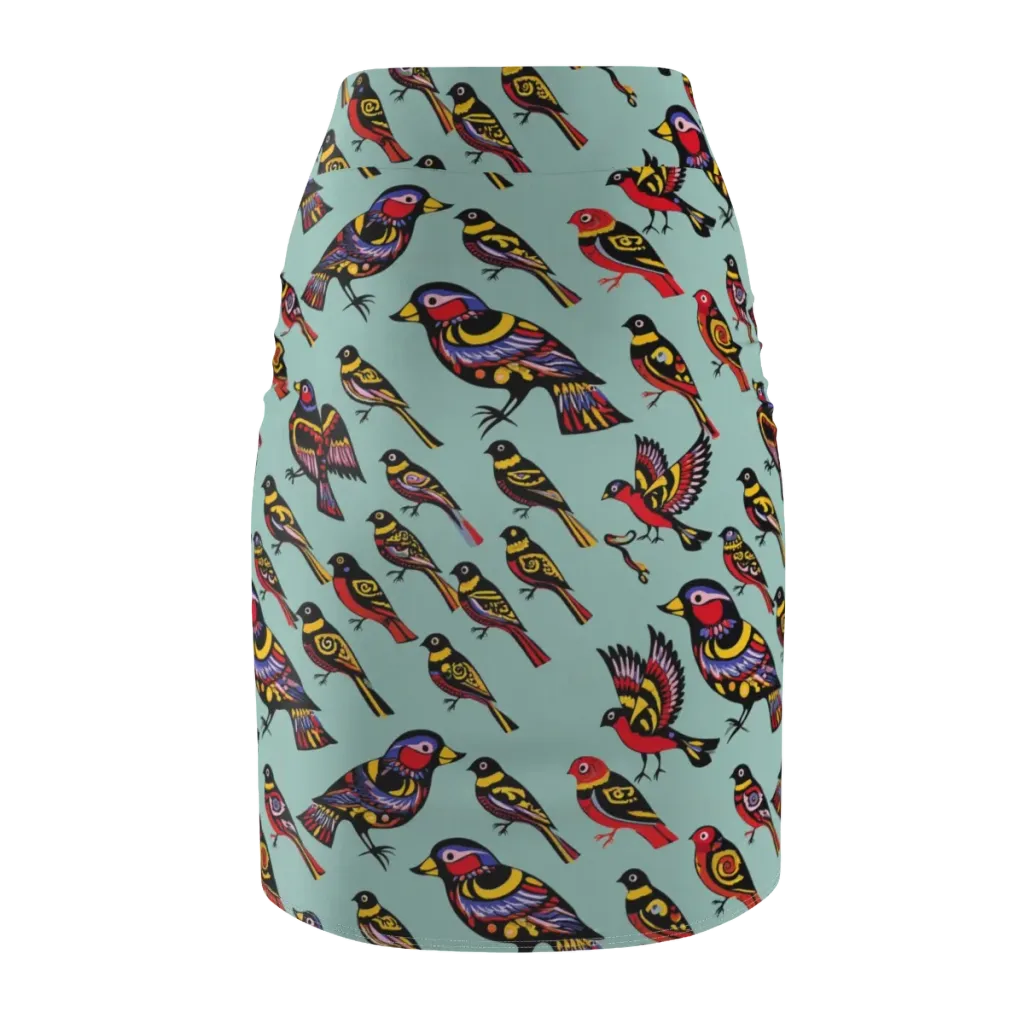 Aviary Carnival on Pencil Skirt — Back