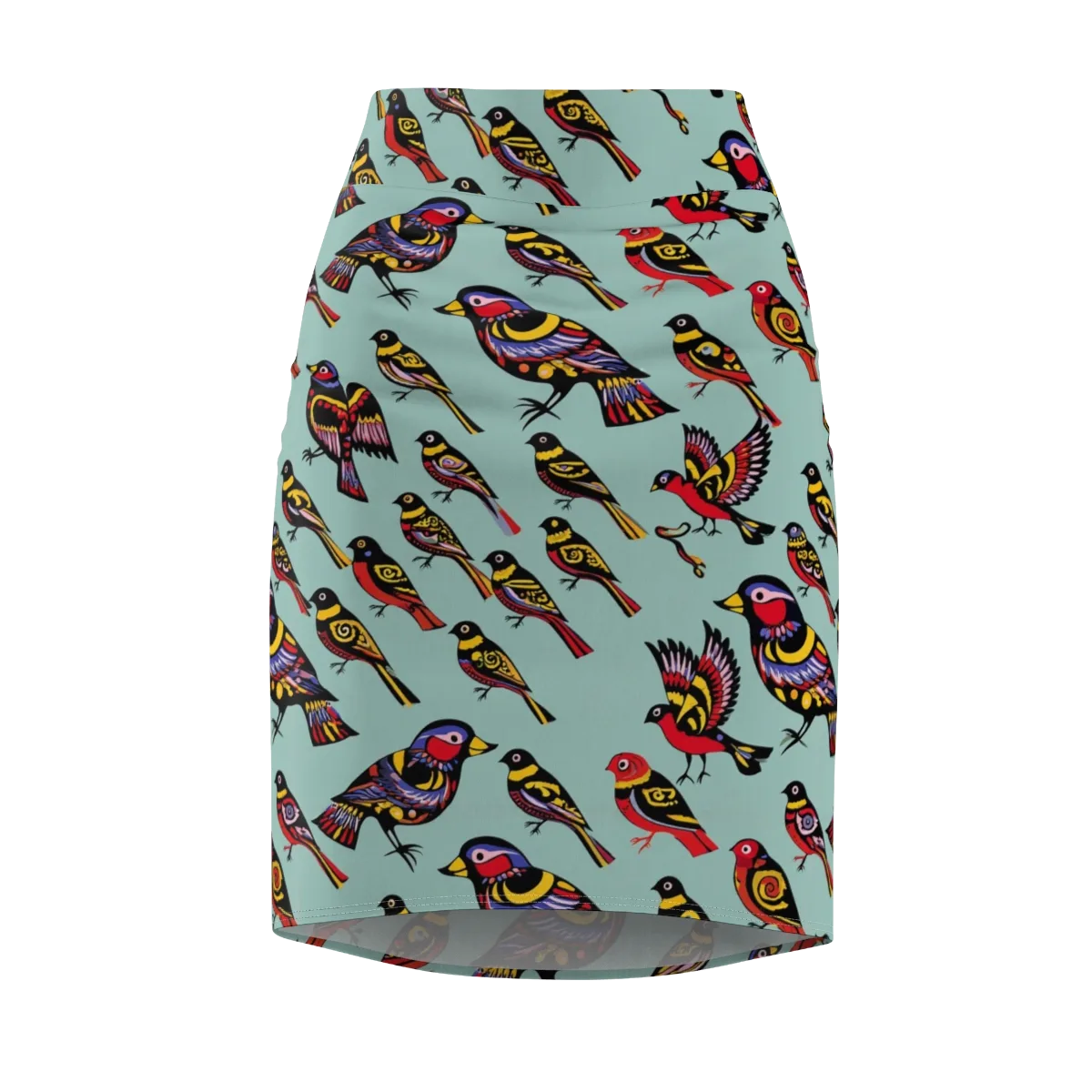 Aviary Carnival on Pencil Skirt — Front