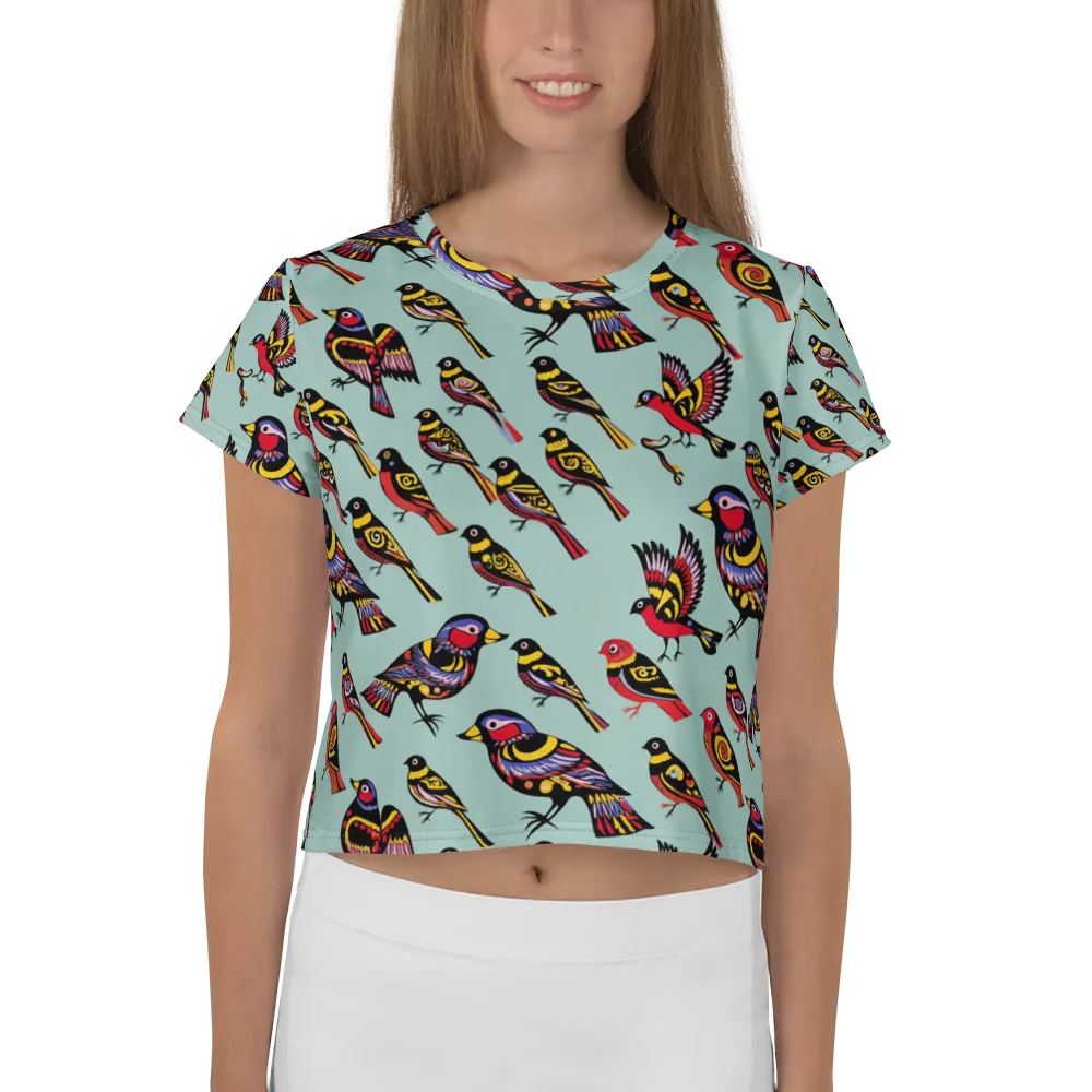 Aviary Carnival on Crop Tee — Front