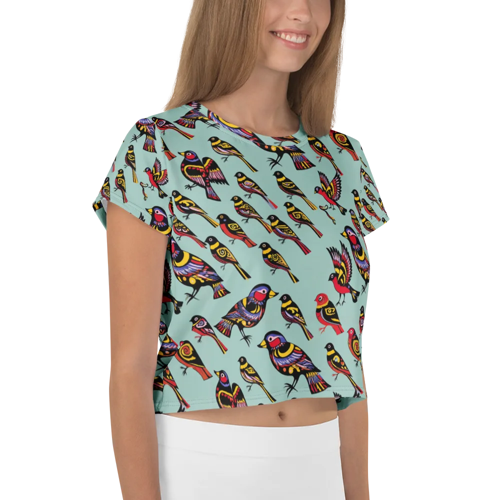 Aviary Carnival on Crop Tee — Right