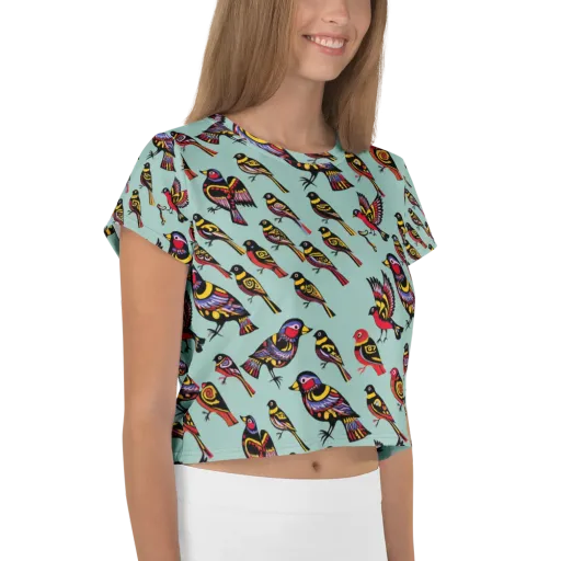 Aviary Carnival on a Crop Tee