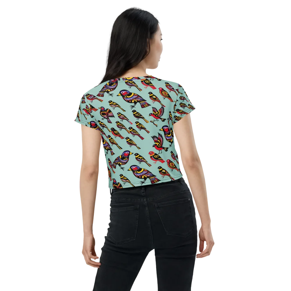 Aviary Carnival on Crop Tee — Back