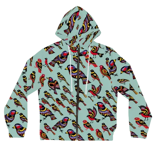 Aviary Carnival on a Women's Full-Zip Hoodie