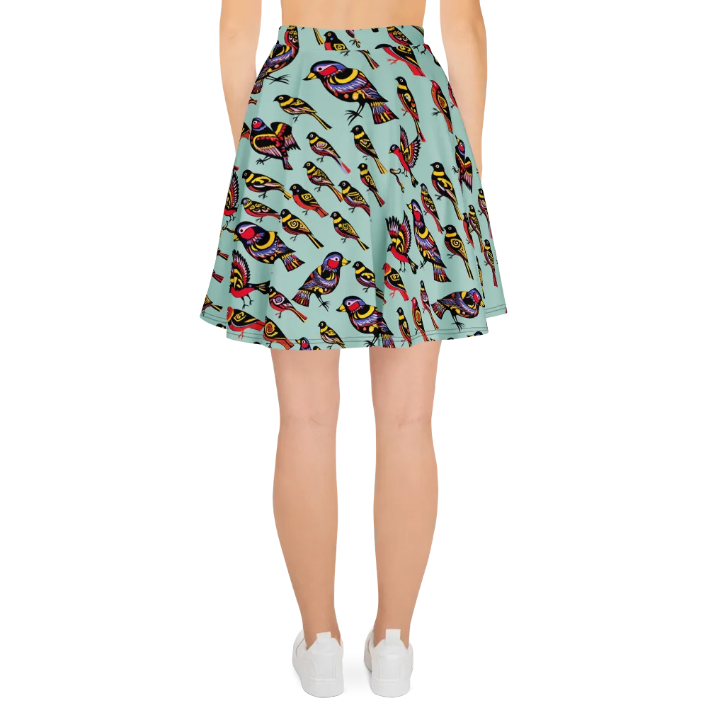 Aviary Carnival on Skater Skirt — Back
