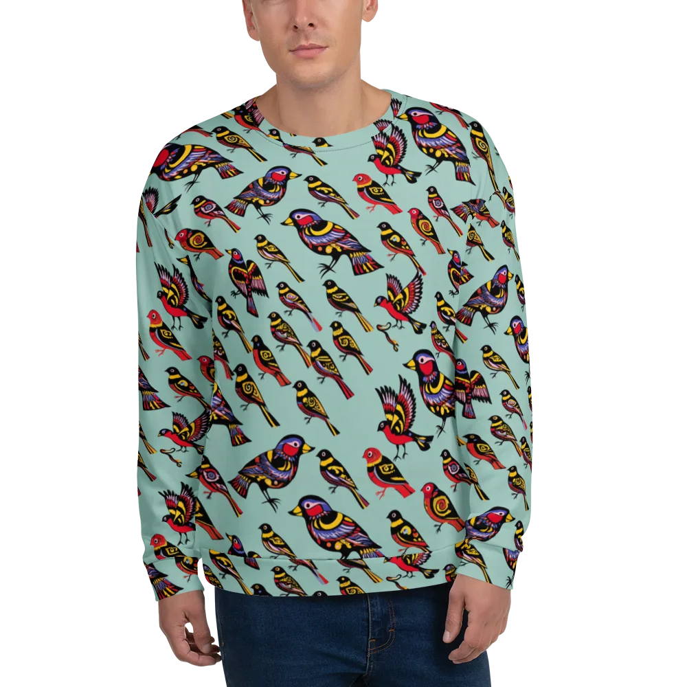 Aviary Carnival on Sweatshirt — Front