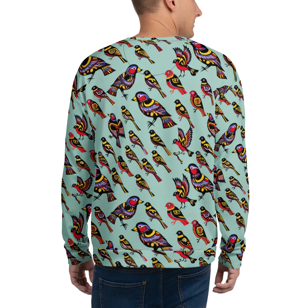 Aviary Carnival on Sweatshirt — Back