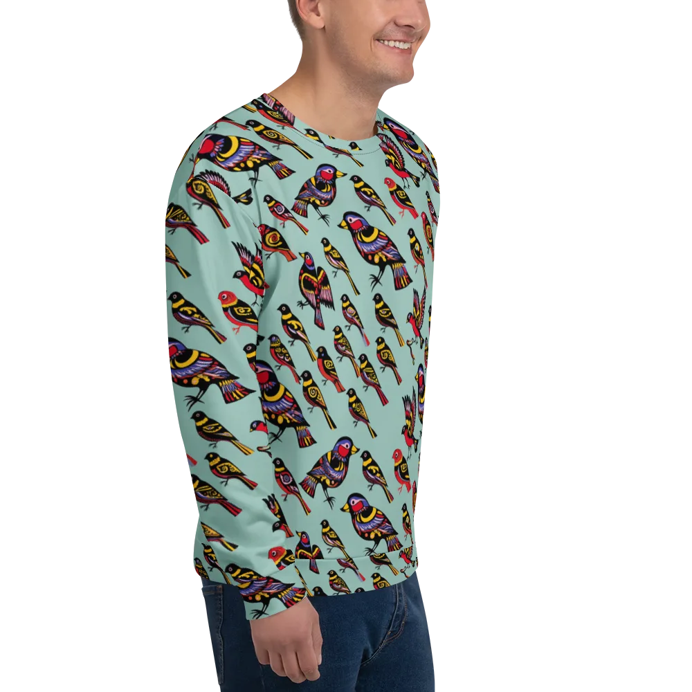 Aviary Carnival on Sweatshirt — Right Front